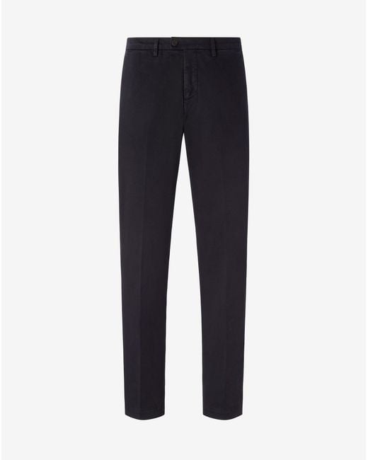 Corneliani Blue Stretch Gabardine Chinos for men