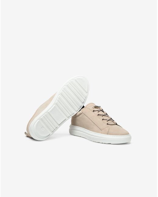 Corneliani White Nabuk Trainers for men