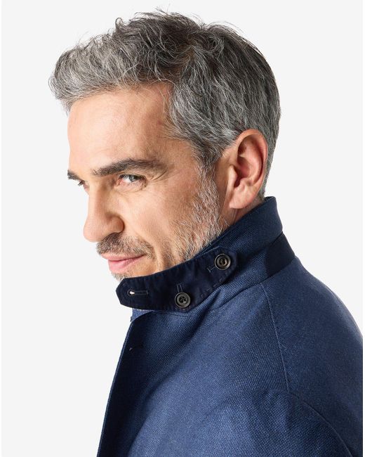 Corneliani Blue Silk And Wool Jacket With Inner Vest for men
