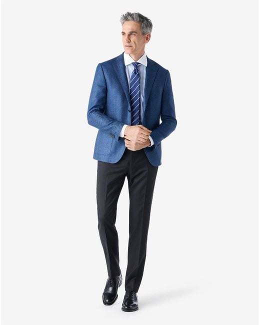 Corneliani Blue Pure Wool Trousers for men