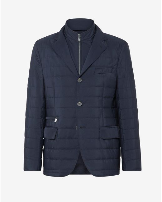 Giacca Trapuntata di Corneliani in Blue da Uomo