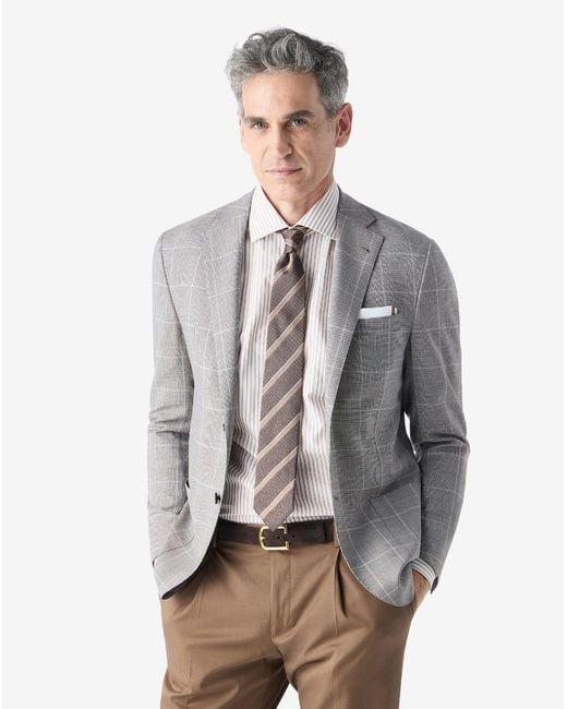 Corneliani Gray Glen Plaid Extra Fine Wool Jacket for men