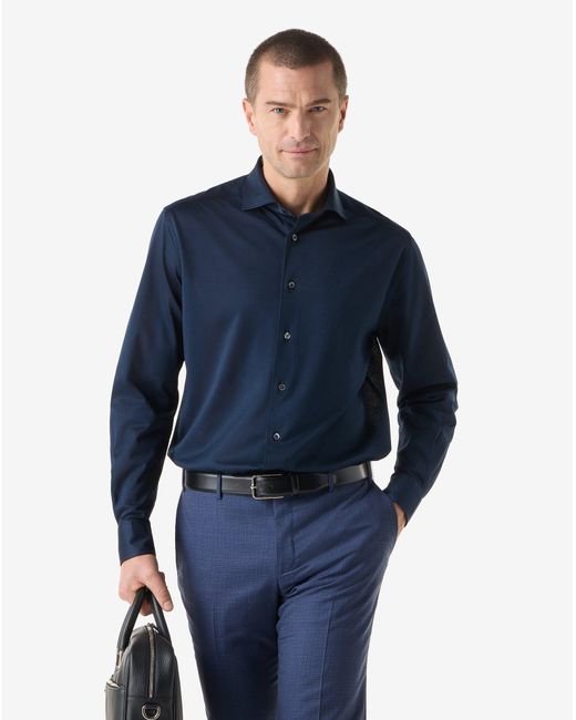 Corneliani Blue Jersey Shirt for men