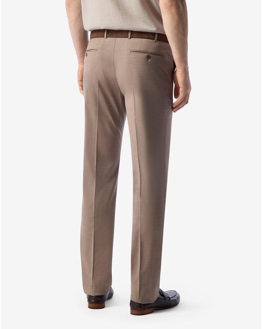 Corneliani Natural 120's Stretch Wool Trousers for men