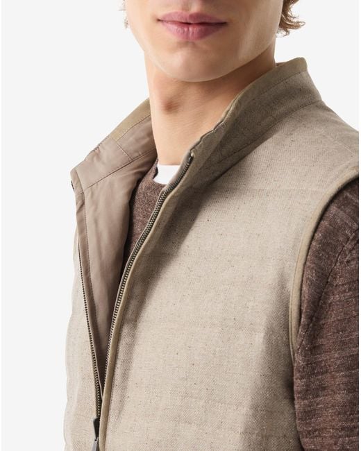 Corneliani Brown Reversible Down Gilet for men
