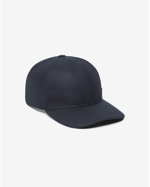 Corneliani Blue Wool Flannel Baseball Cap for men