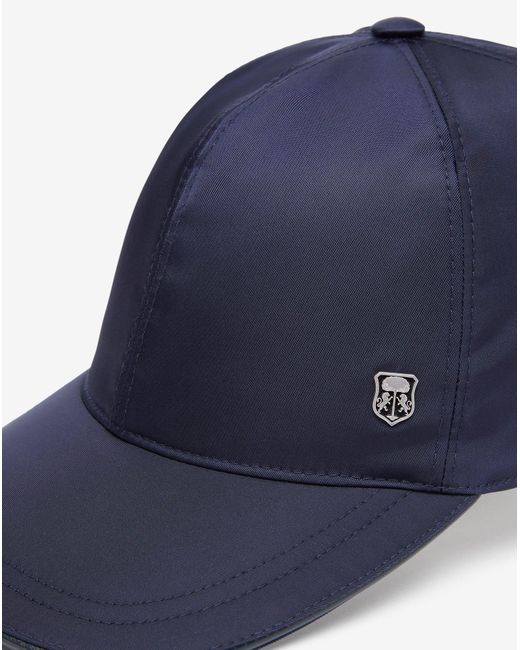 Corneliani Blue Nylon Baseball Cap for men