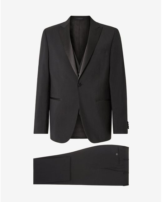 Corneliani Black Wool And Mohair Tuxedo for men