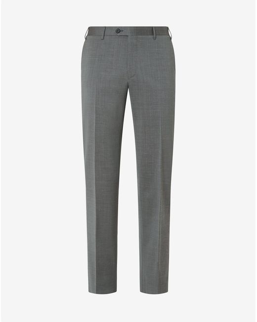 Corneliani Gray Stretch Wool And Linen Suit for men