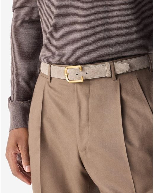 Corneliani Natural Suede Belt for men