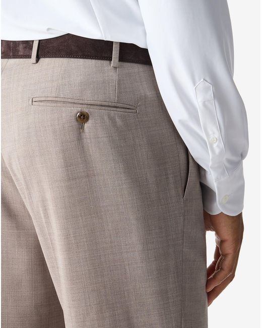 Corneliani Gray Stretch Wool Bengaline Trousers for men