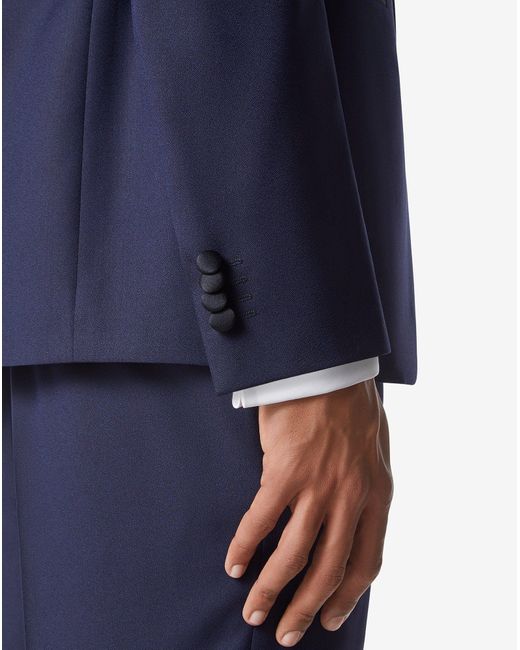 Corneliani Blue S120's Wool Sablé Tuxedo for men
