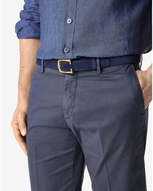 Corneliani Blue Suede Belt for men