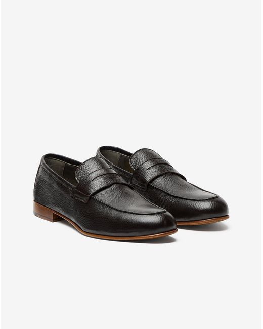 Corneliani White Deerskin Loafers for men