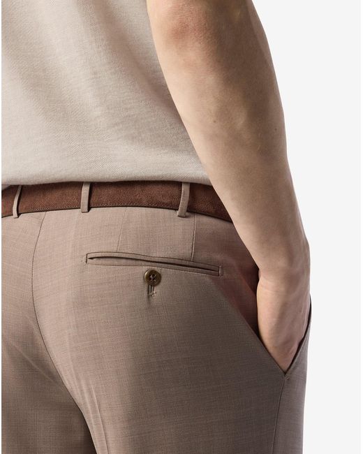 Corneliani Natural 120's Stretch Wool Trousers for men