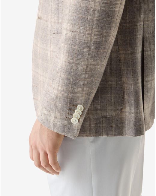 Corneliani Multicolor Overcheck Jacket for men