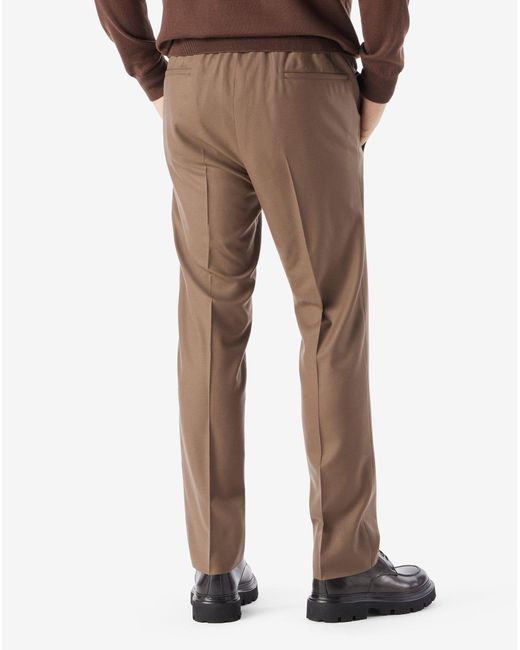 Corneliani Brown Pure Wool Trousers for men