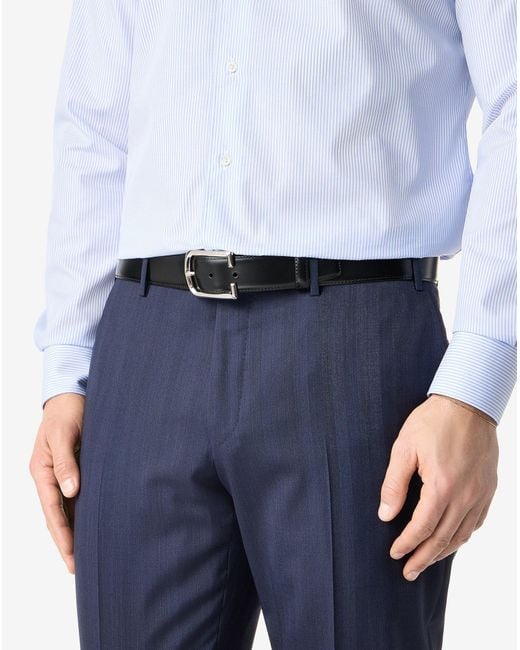 Corneliani White Leather Belt for men