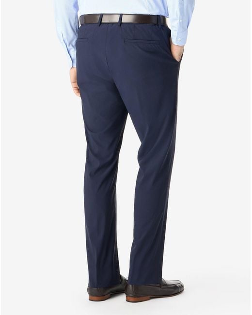 Corneliani Blue Dark Technical Wool Fabric Chinos for men