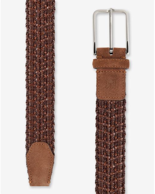 Corneliani Brown Woven Leather Belt for men