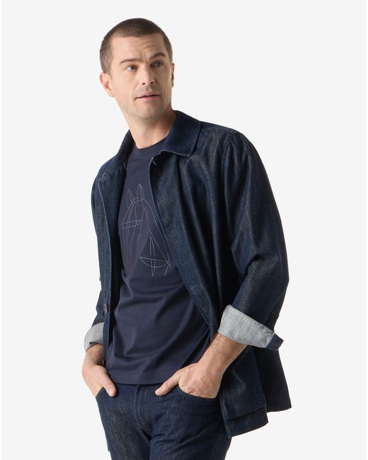 Corneliani Blue Denim Jacket for men