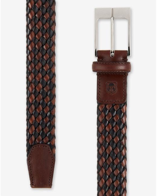 Corneliani Brown Braided Leather Belt for men