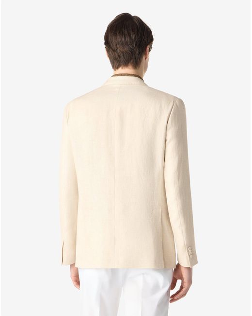 Corneliani Natural Linen And Lyocell Jacket for men
