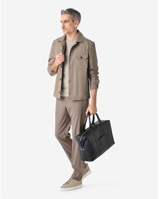 Corneliani Natural Dark Technical Wool Chinos for men