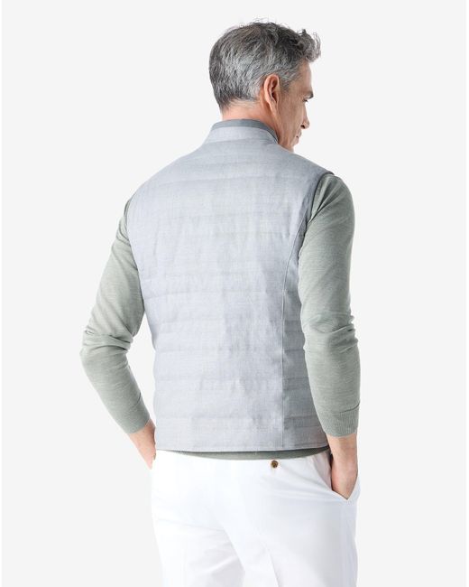 Corneliani Blue Reversible Padded Waistcoat for men