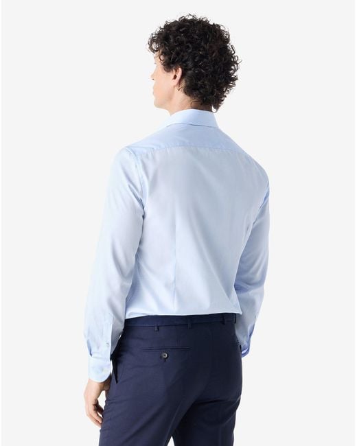 Corneliani Blue Cotton Twill Shirt for men