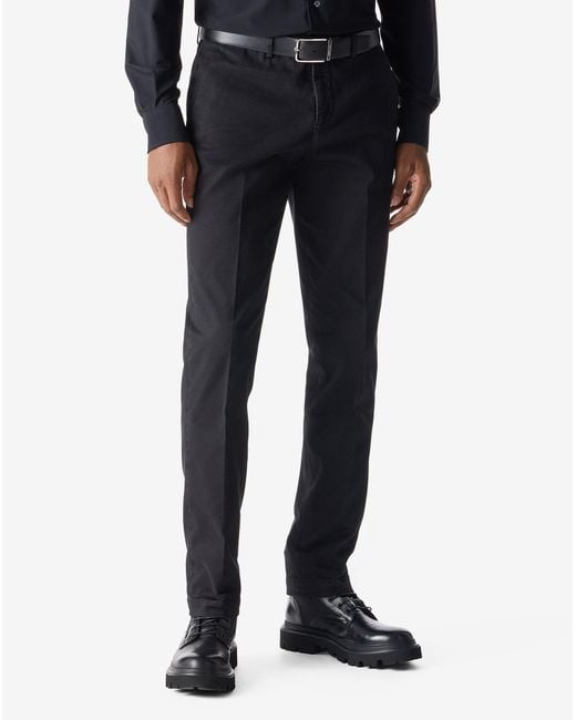 Corneliani Blue Stretch Gabardine Chinos for men