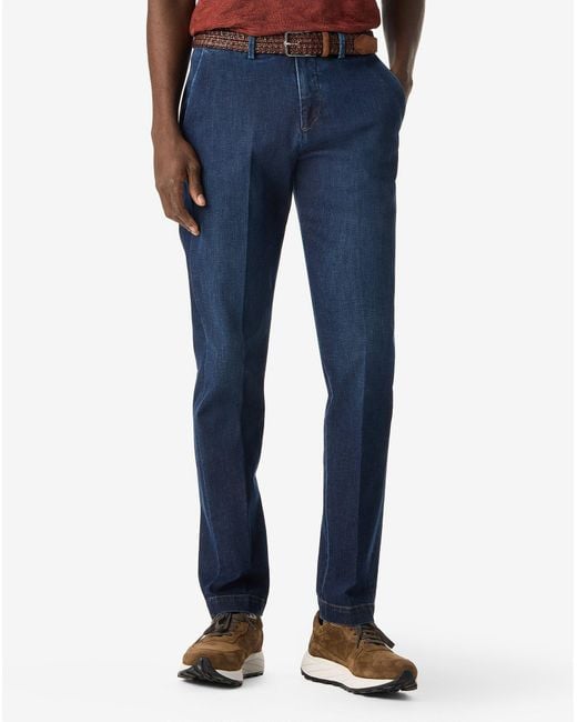 Corneliani Blue Denim Chino Trousers for men