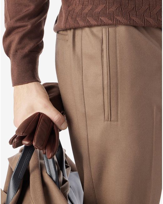 Corneliani Brown Pure Wool Trousers for men