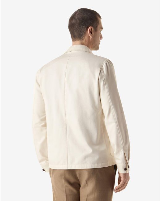 Corneliani Natural Cotton And Cashmere Overshirt for men