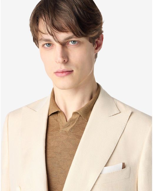 Corneliani Natural Linen And Lyocell Jacket for men
