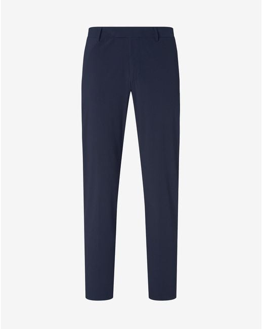 Corneliani Blue Dark Technical Wool Fabric Chinos for men