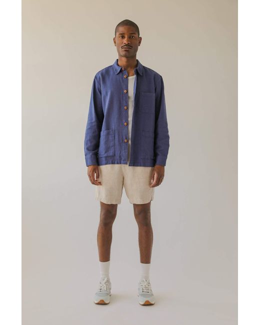 indigo overshirt