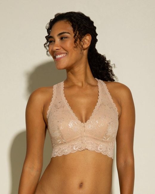 Cosabella Post Surgical Front Closure Bralette in Brown