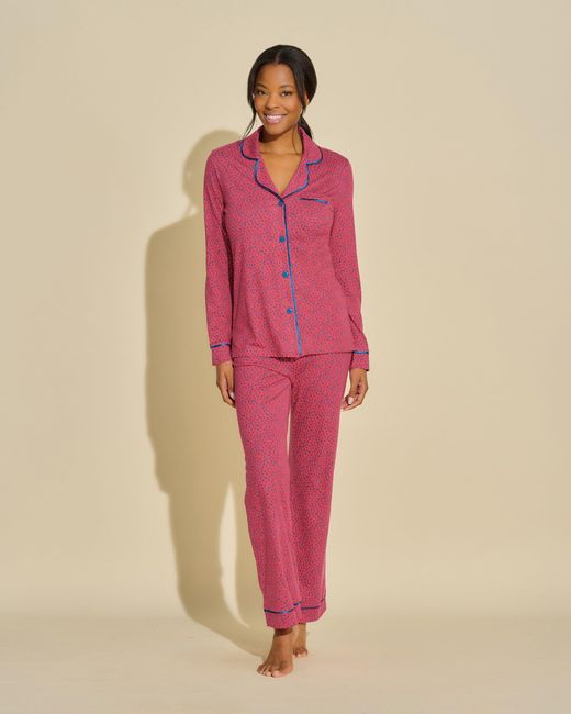 Cosabella Pink Long Sleeve Top & Pant Pajama Set