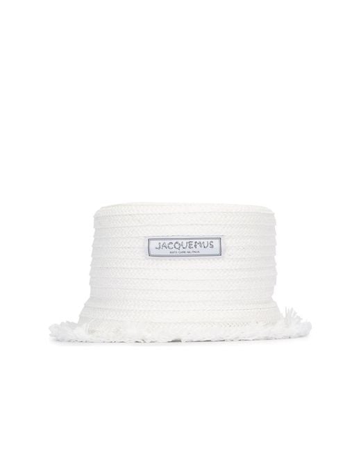 Jacquemus White Le Bob Bacino Hat