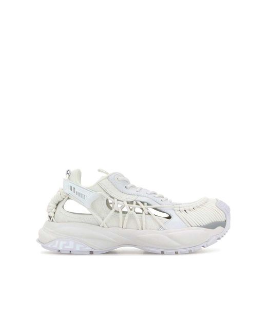 Versace White Mercury Mvs Leather Sneakers