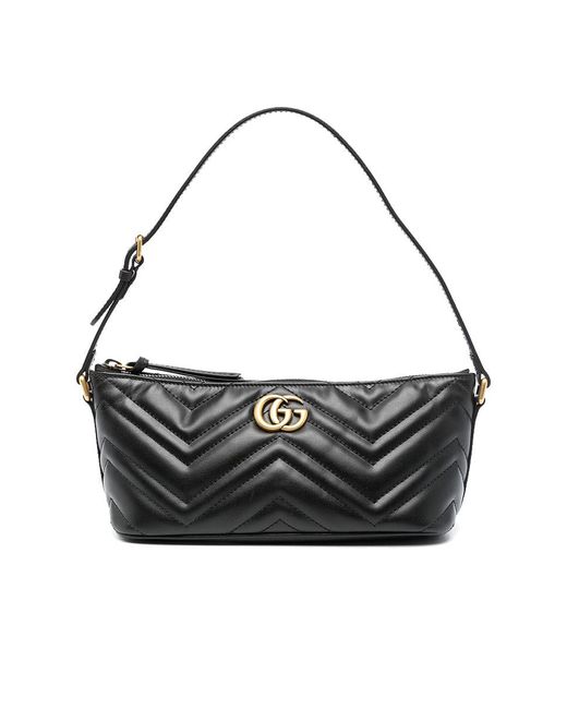 Gucci Black gg Marmont 2.0 Shoulder Bag