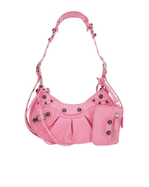 Balenciaga Leather Le Cagole Xs Shoulder Bag In Bright Pink | Lyst ...