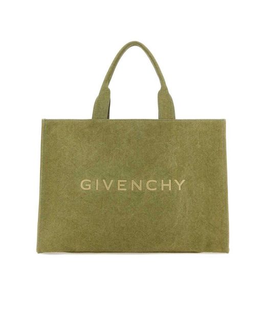 Givenchy Green Canvas Tote Bag