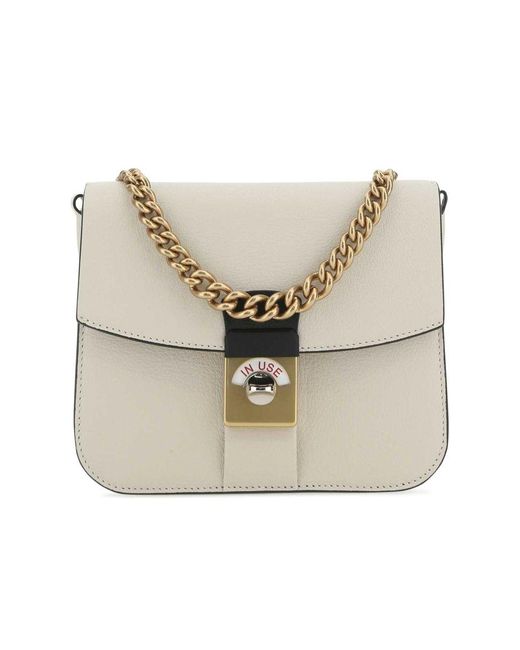Maison Margiela Natural New Lock Square Clutch