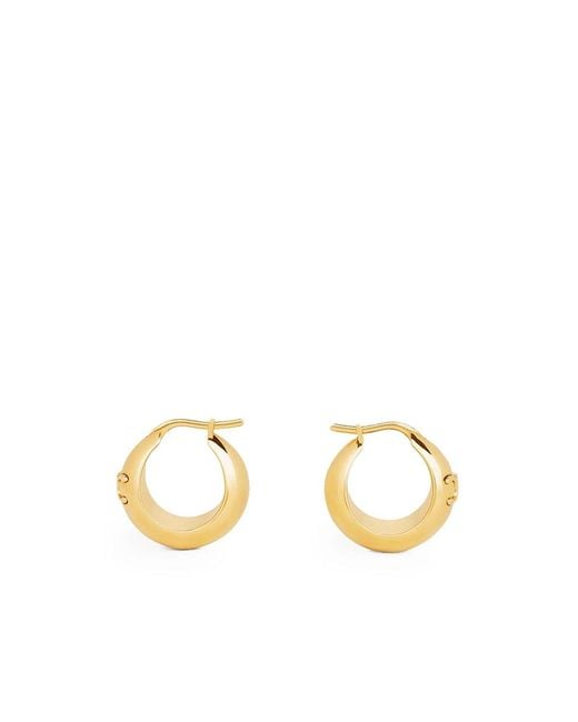 CELINE｜JEWERLY (TRIOMPHE FRAME LARGE EARRINGS IN BRASS Celine Triomphe Frame Large Earrings In Brass With Gold
