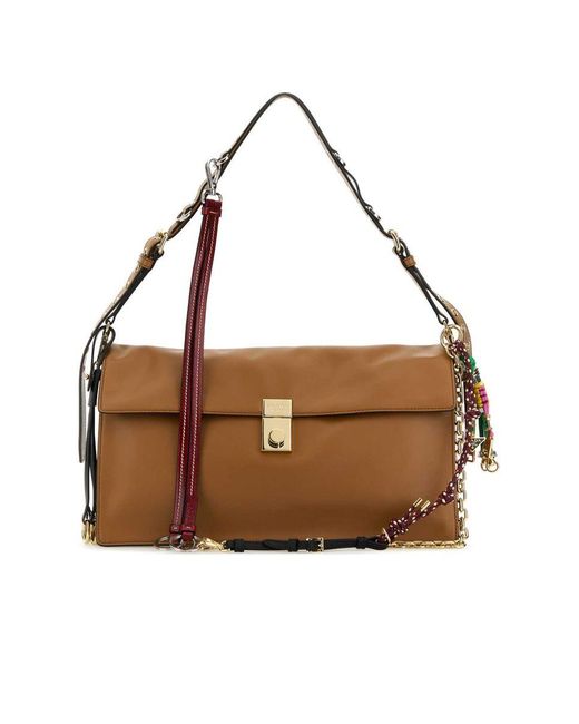 Prada Brown Large Soft Sound Shoulder Bag