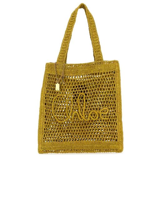 Chloé Yellow Summer Banana Tote Bag