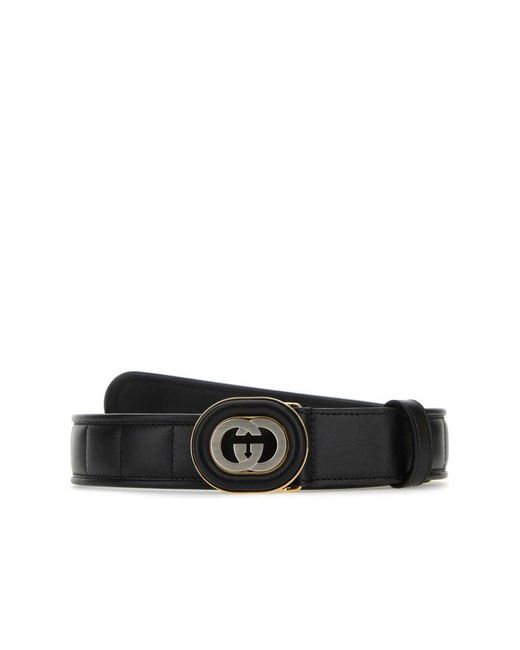 Gucci Black Leather Belt