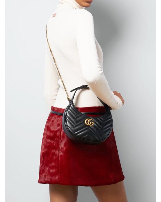 Gucci Black gg Half-moon-shaped Mini Mini Bag